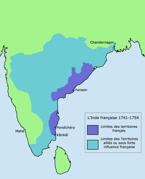 carte de l'Inde française 1741-1754, Wikipedia